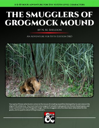 The cover for an adventure on DM's Guild: *The Smugglers of Grogmock Mound*